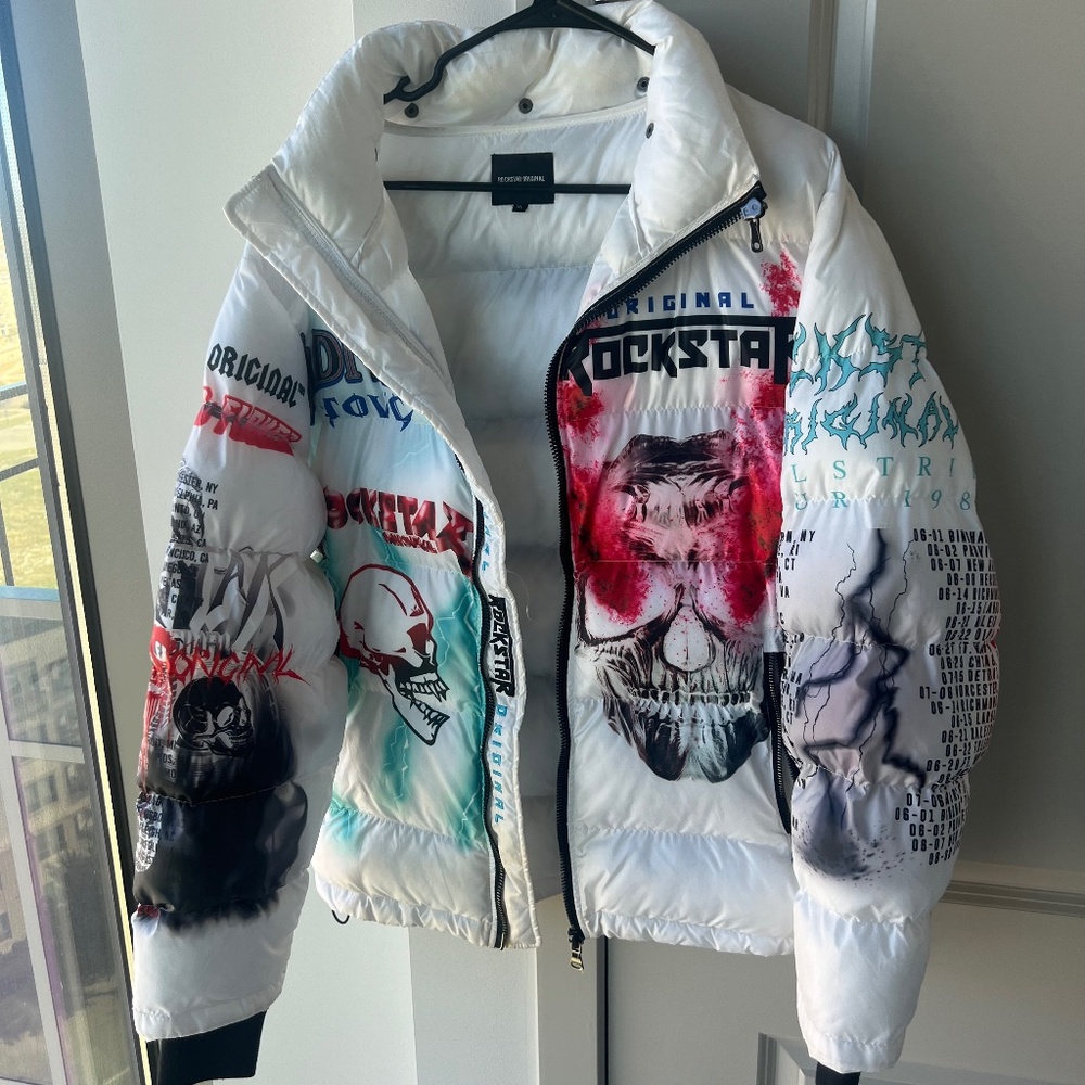 Rockstar Original White Puffer Jacket